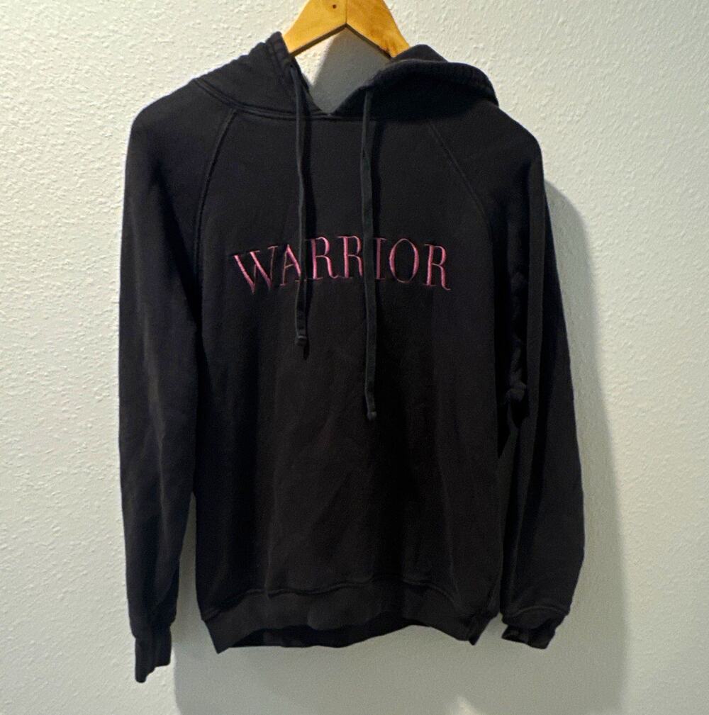 Spiritual Gangster Black Women’s L Pullover Hoodie Warrior Pink Graphic 0120